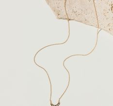 Dainty Pendant necklace, Brass 22k gold plated, Handmade jewelry